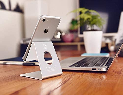 Lamicall VC-S-US-B Cell Phone Stand, S1 Dock : Cradle, Holder, Stand For  Switch, all Android Smartphone, iPhone 6 6s 7 8 X Plus 5 5s 5c charging,  Accessories Desk - Black, Mobile