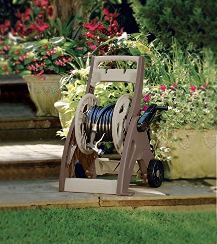 Suncast JSF175 175 ft Hosemobile Reel Cart Hose Caddy with Large Easy to  Grip Crank for Garden, Lawn, and Patio, 175′, Bronze and Taupe – Notchpitch